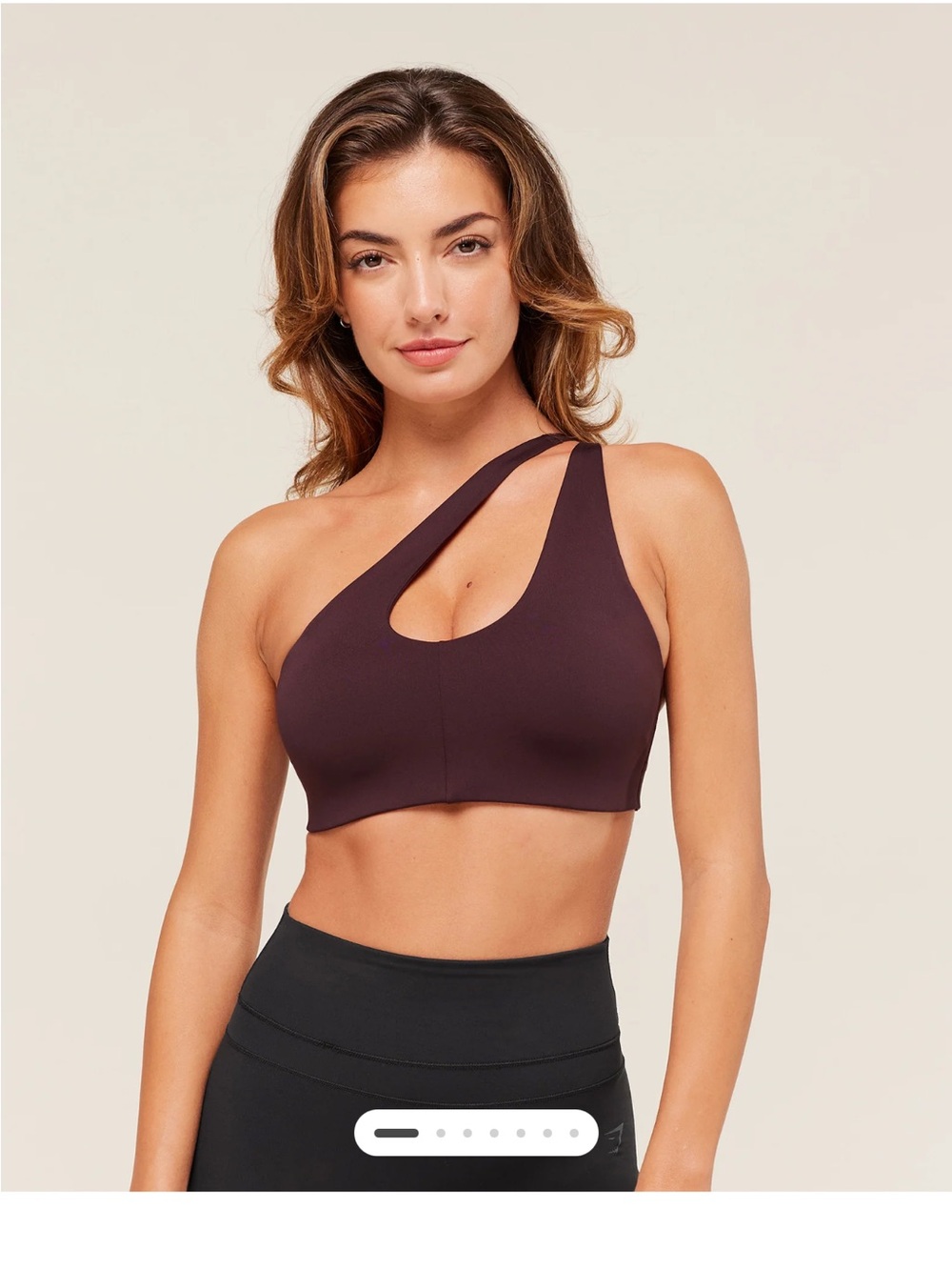 Gymshark One Shoulder Sports Bra – Deep Plum